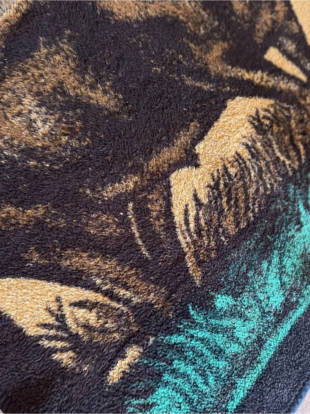 Vintage San Marcos Hi Pile Fleece Blanket Deer Buck 60”x 80”